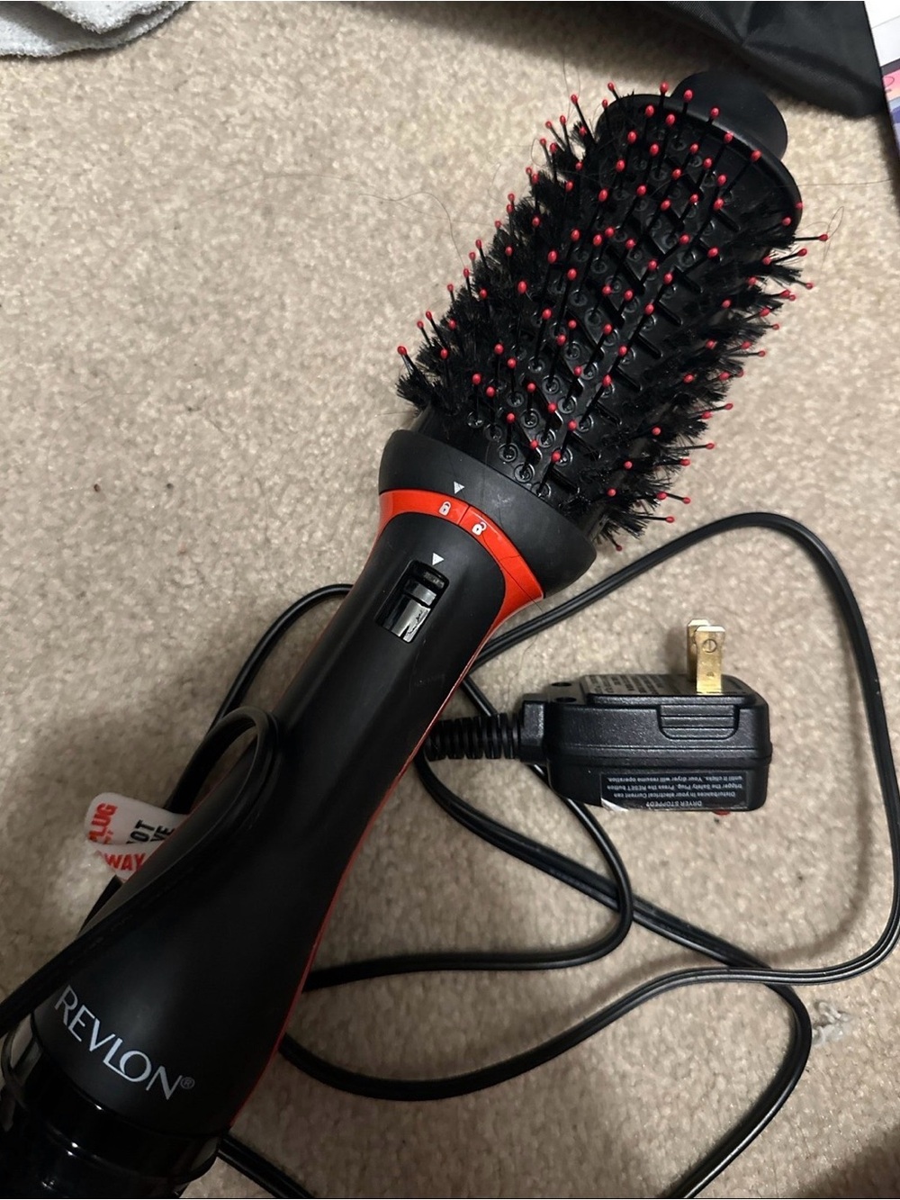Revlon Black and Red Heated Round Brush Styler